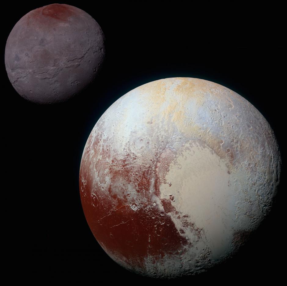 Billede af Pluto og dens måne Charon